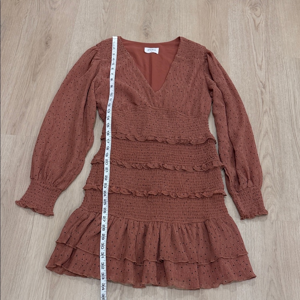 Storia Medium Terracotta Long Sleeve Dress - Picture 3 of 6
